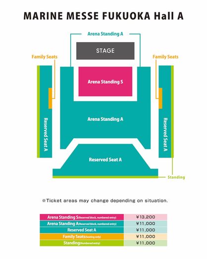 MARINE MESSE FUKUOKA Hall A seating chart