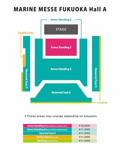 MARINE MESSE FUKUOKA Hall A seating chart