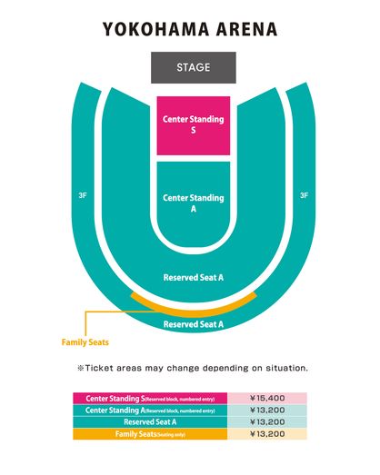 YOKOHAMA ARENA seating chart