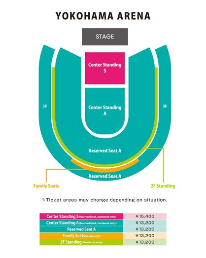 YOKOHAMA ARENA seating chart