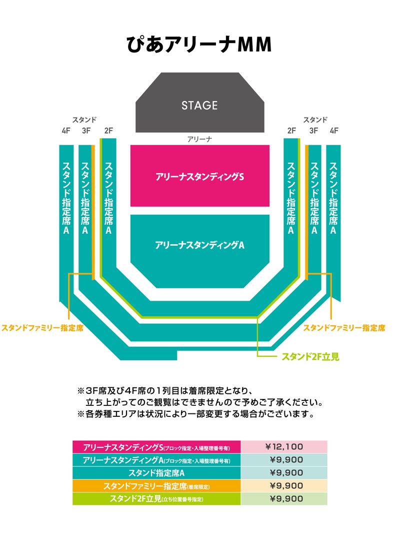ぴあアリーナMM 座席図
