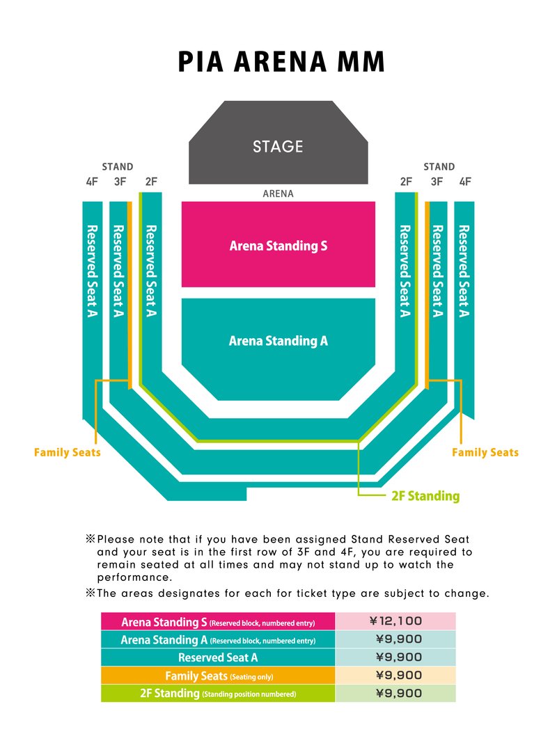 PIA ARENA MM seat map